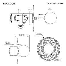 Настенный светильник Evoluce Lorea SLE1196-301-01 1