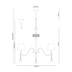 Подвесная люстра Lucia Tucci Pelle Bianca 119.5 1