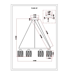 Подвесная люстра Moderli Prismique V11685-8P 1