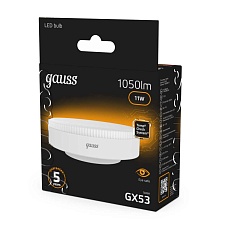 Лампа светодиодная Gauss GX53 11W 3000K матовая 108008111 3