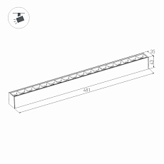 Трековый светодиодный светильник для магнитного шинопровода Arlight Mag-Laser-45-L480-27W Day4000 032649 1