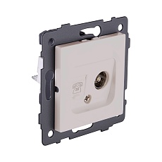 Розетка двойная TV (мама) + телефонная розетка RJ11, кашемир матовый Kollinger REA-013CM для Aspekt, Eleganz, Reflex 1