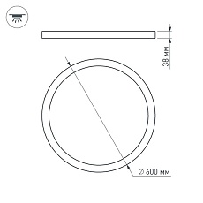 Потолочный светодиодный светильник Arlight SP-R600A-48W Warm3500 029843 1