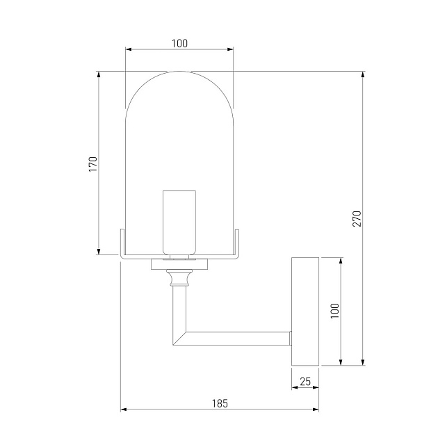 Бра Eurosvet Pluto 60156/1 хром Фото № 2
