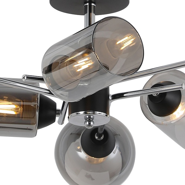 Потолочная люстра Illumico IL8243-6COU-79 BK CR изображение 3 Потолочная люстра Illumico IL8243-6COU-79 BK CR Фото № 3