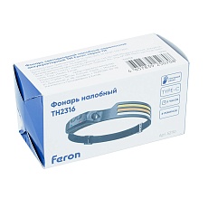 Налобный светодиодный фонарь Feron TH2316 аккумуляторный 190х30 1000 лм 52110 3