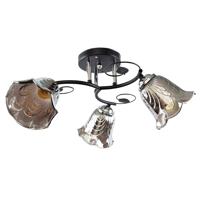 Потолочная люстра ЭкономСвет 12240/3BK+CR GR Фото № 1