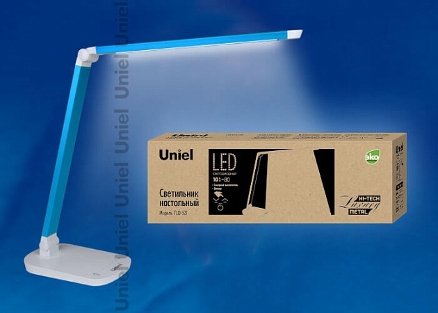 Настольная лампа Uniel TLD-521 Blue/LED/800Lm/5000K/Dimmer 10084 фото 2