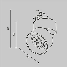 Трековый светодиодный светильник Maytoni Technical Alfa TR199-3-15W2.7K-M-B 3