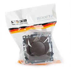 Выключатель диммирующий TRIAC Stekker Катрин шоколад GLS10-7106-04 49017 4