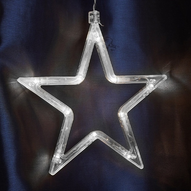 Светодиодная гирлянда Feron Бахрома Звезды 230V 5000K холодный белый статичная CL29 48614 Фото № 3