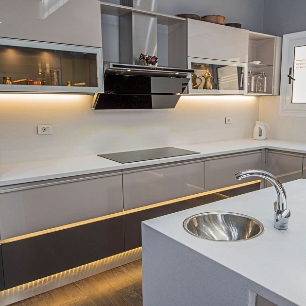 Профиль накладной с рассеивателем серебро 1м. Apeyron 08-09 Фото № 11