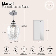 Подвесной светильник Maytoni Blues MOD044-PL-01-N 1