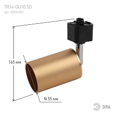 Трековый светильник однофазный ЭРА TR14-GU10 SG Б0044321 2
