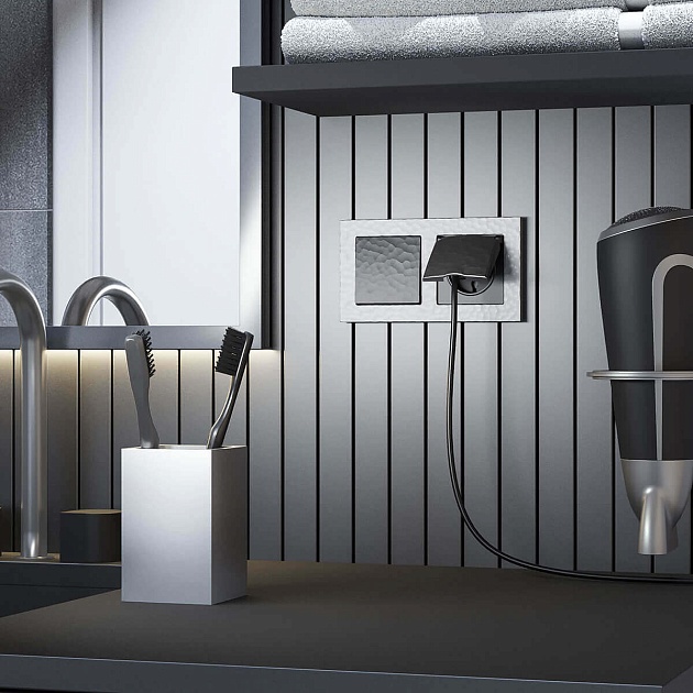 Выключатель Werkel Hammer одноклавишный черный W1210008 4690389161971 Фото № 2