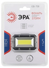 Налобный светодиодный фонарь ЭРА Шторм от батареек 30х30х63 320 лм GB-708 Б0052750 4