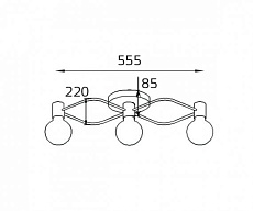 Потолочная люстра Italline Vega PL 6088/3 bronze 2