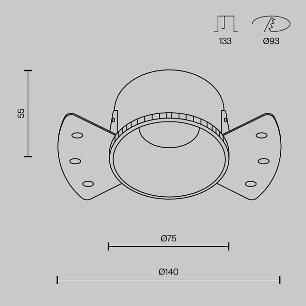 Встраиваемый светильник Maytoni Technical Share DL051-01-GU10-RD-W Фото № 7