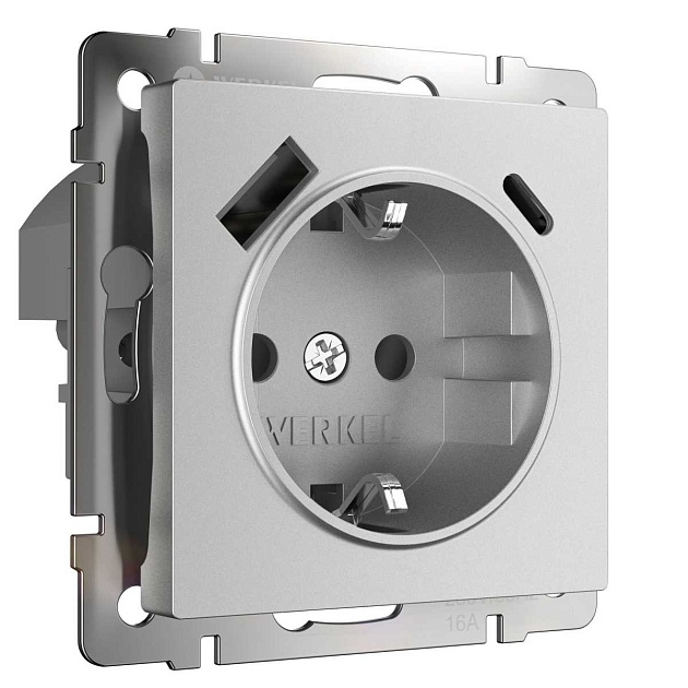 Розетка Werkel серебряный матовый W1171765 4690389195600 Фото № 2