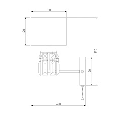 Бра Eurosvet Zaffiro 10099/1 хром 1