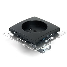 Розетка 2P Stekker Эрна черный PST10-9109-03 49153 1