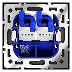 Розетка компьютерная встраиваемая Voltum S70 двойная RJ45+RJ45 кат.6, (черный матовый) VLS060208 5