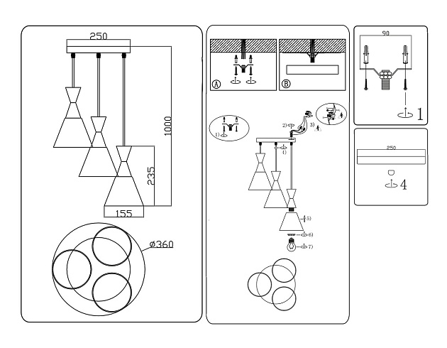 Подвесная люстра Ambrella light Traditional Modern TR3175 изображение 8 Подвесная люстра Ambrella light Traditional Modern TR3175 Фото № 8