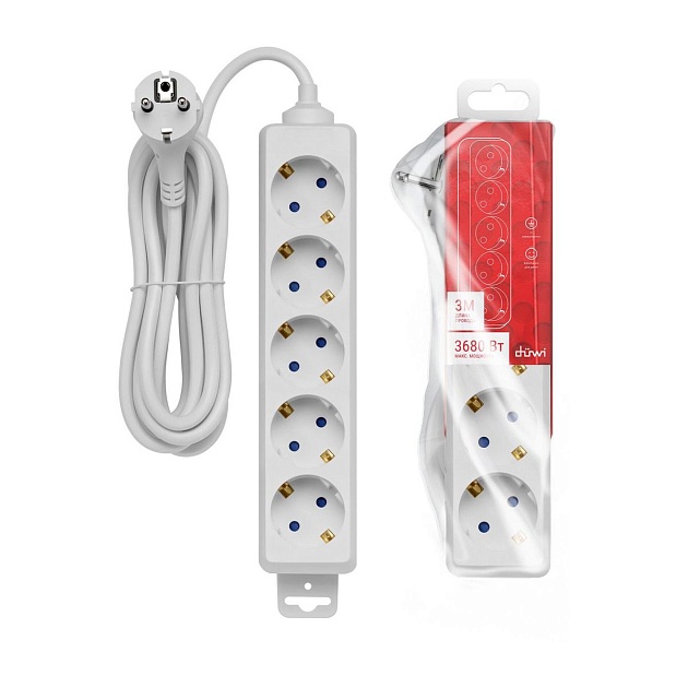 Удлинитель Duwi 5гн 3м с/з 32060 9 Фото № 2