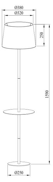Торшер Arte Lamp Connor A2102PN-1WH Фото № 3