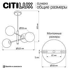 Подвесная люстра Citilux Лорен CL146243 2