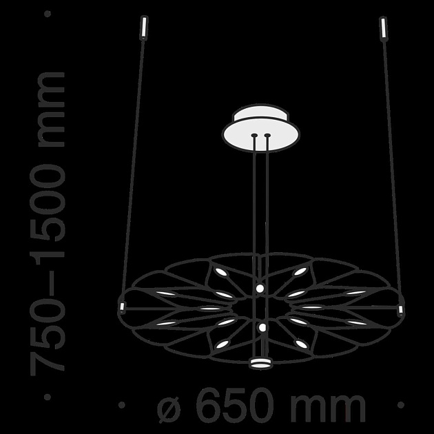 Подвесной светильник Maytoni MOD037PL-L16B Фото № 4