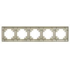 Рамка 5-постовая Stekker Катрин золото PFR00-7005-08 49610 3