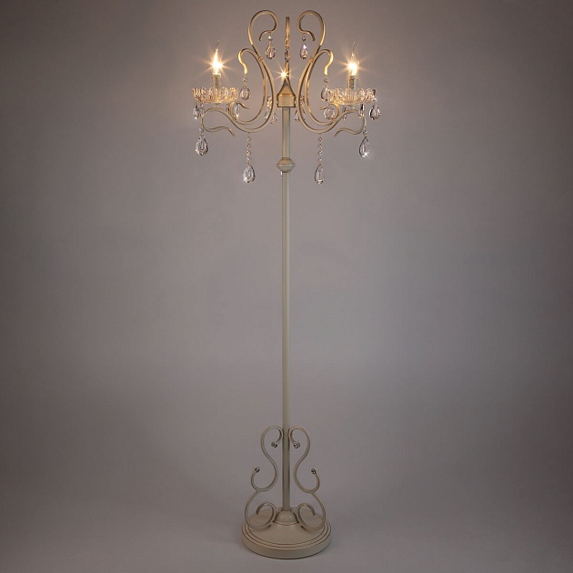 Торшер Eurosvet 12205/3F белый Strotskis Фото № 5