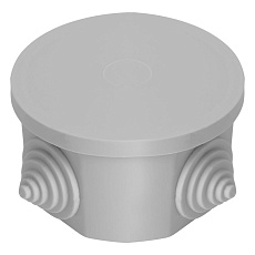 Коробка разветвительная Stekker EBX20-34-44, 75*75*40мм, 4 ввода, IP44, светло-серая (GE41237) 39995