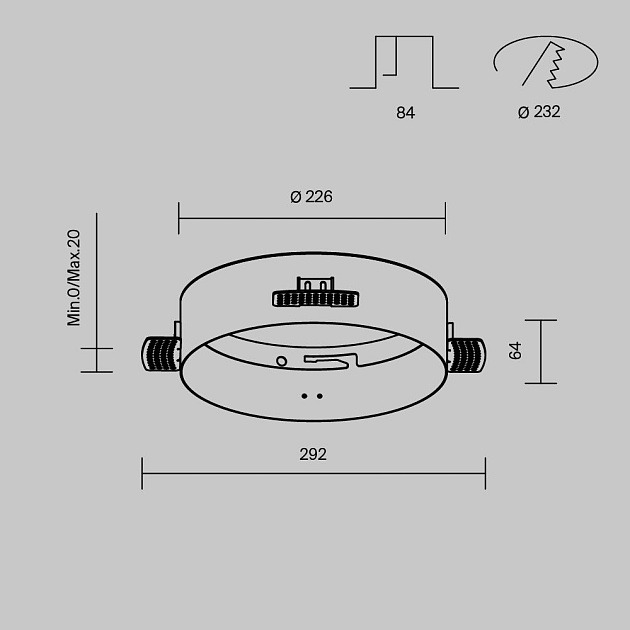 Основание для встраиваемого светильника Maytoni DLA032-TRS36-W Фото № 2