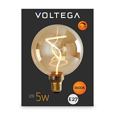 Лампа светодиодная филаментная Voltega 271 E27 5W 1800K желтая 8536 2