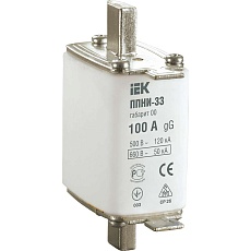 Плавкая вставка предохранителя ППНИ-33 габарит 00 100А IEK DPP10-100