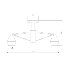 Потолочная люстра Eurosvet Takara 70135/5 кофе 2