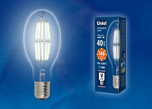 Лампа светодиодная филаментная Uniel E40 40W 4000K прозрачная LED-ED90-40W/NW/E40/CL GLP05TR UL-00003762 1