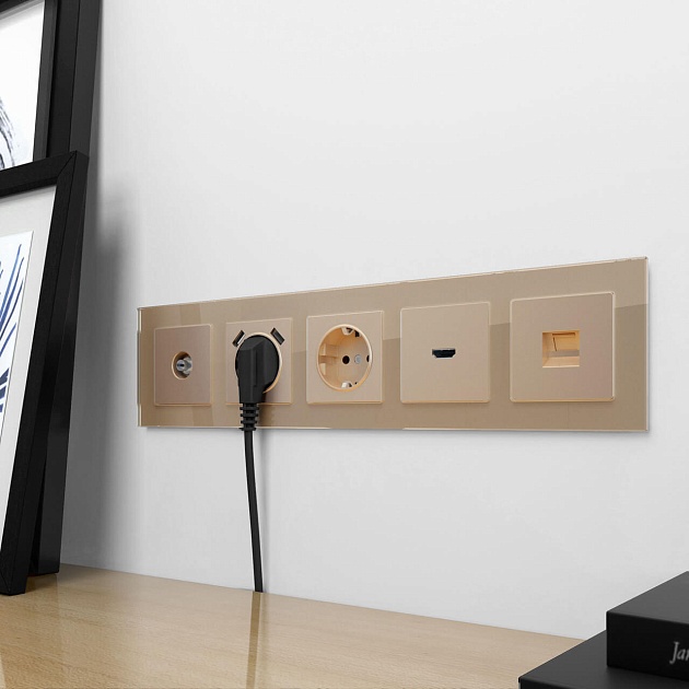 ТВ-розетка оконечная Werkel шампань W1183011 4690389157516 Фото № 2