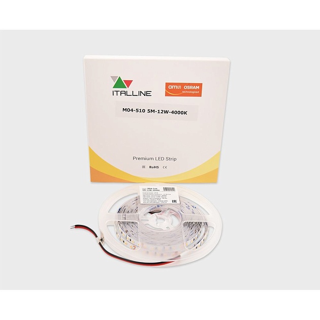 Светодиодная лента Italline M04-510 5M-12W-4000K изображение 1 Светодиодная лента Italline M04-510 5M-12W-4000K Фото № 1