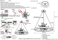 Подвесная люстра Crystal Lux GARDEN SPLED+3 D600 GOLD 4
