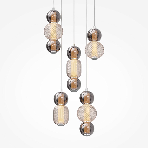 Подвесная светодиодная люстра Maytoni Drop MOD273PL-L80CH3K Фото № 5