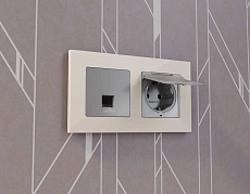 Лицевая панель розетки AMBRELLA VOLT AP5120 2
