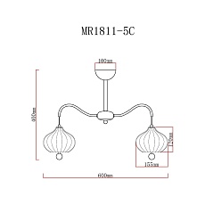 Потолочная люстра MyFar Katrin MR1811-5C 1