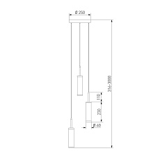 Подвесная светодиодная люстра Eurosvet Stark 50386/3 LED 1