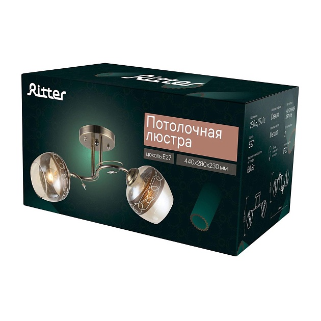 Потолочная люстра Ritter Napoli 52415 1 изображение 2 Потолочная люстра Ritter Napoli 52415 1 Фото № 2