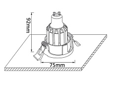 Встраиваемый светильник Crystal Lux CLT 004С1 WH 2