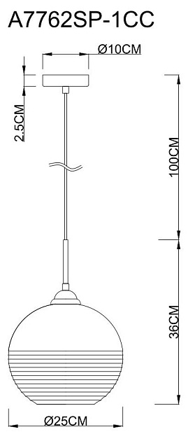 Подвесной светильник Arte Lamp Wave A7762SP-1CC фото 4