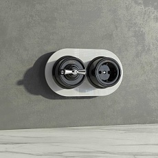 Розетка с заземлением Werkel Ретро черный W5671008 4690389166808 4